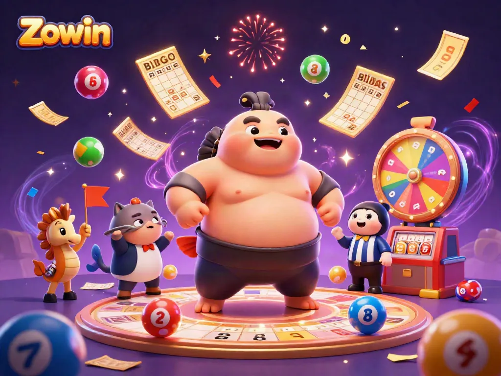 Experience thrilling wins at Zowin with vibrant lottery balls and a lively underwater scene.