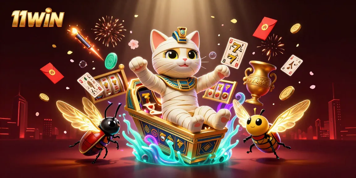 Experience exciting gameplay with 11WIN in a vibrant casino scene featuring magical elements.