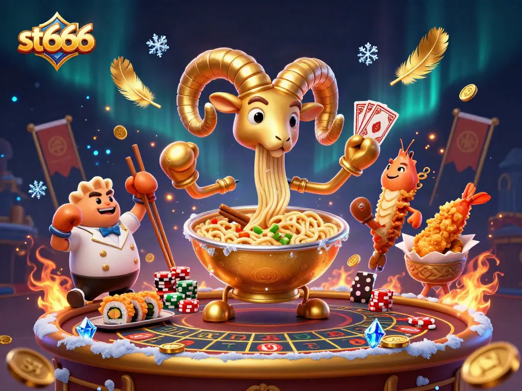 Experience the excitement of st666 with a vibrant 3D casino illustration of characters in action.