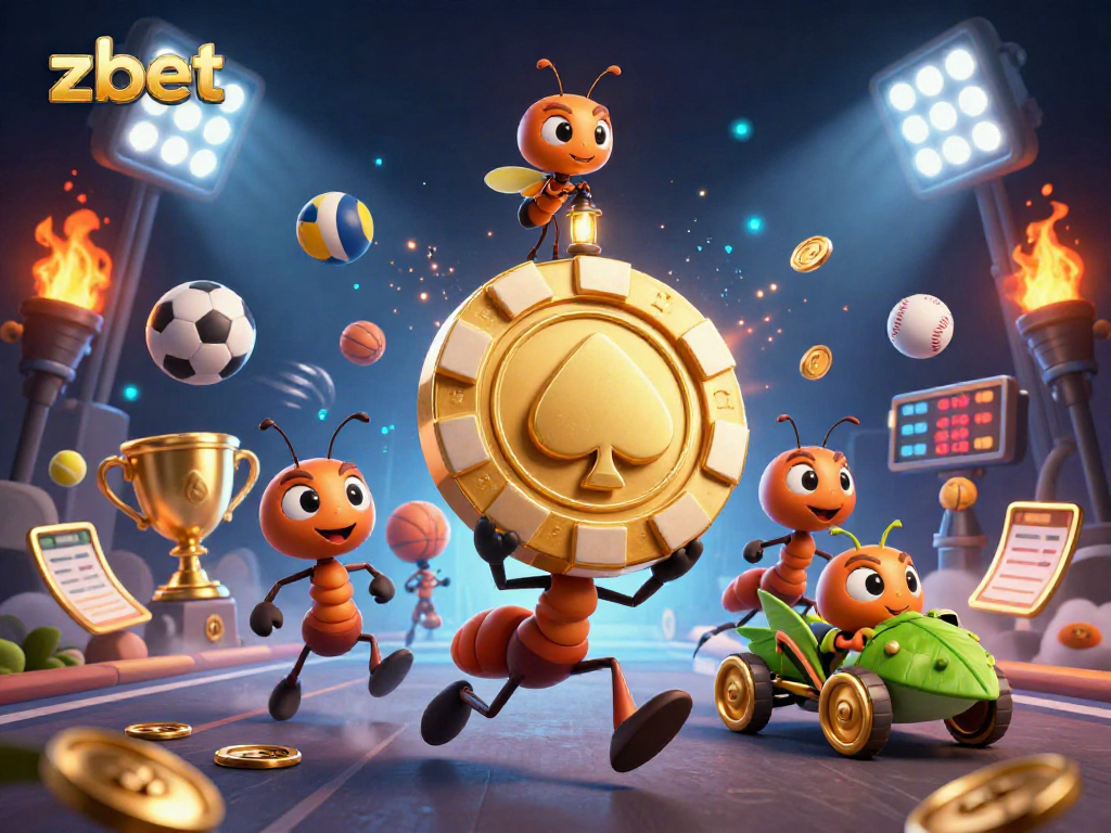Discover exciting sports betting strategies at zbet with dynamic illustrations and vibrant casino elements.